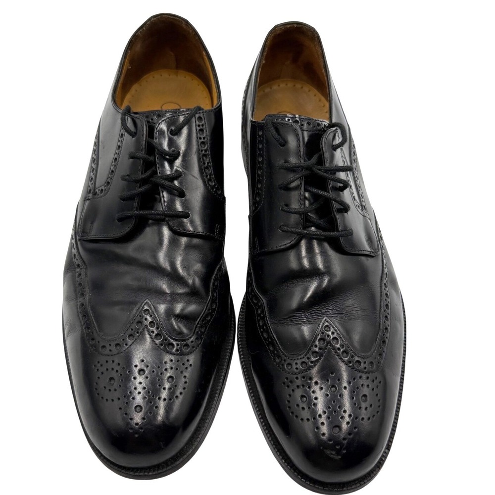 Cole Haan Brogue Wingtip Oxford Dress Shoes Black Leather Classic Men 12M‎